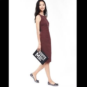 Banana Republic Sloan racer-back burgundy shealth dress - size 12